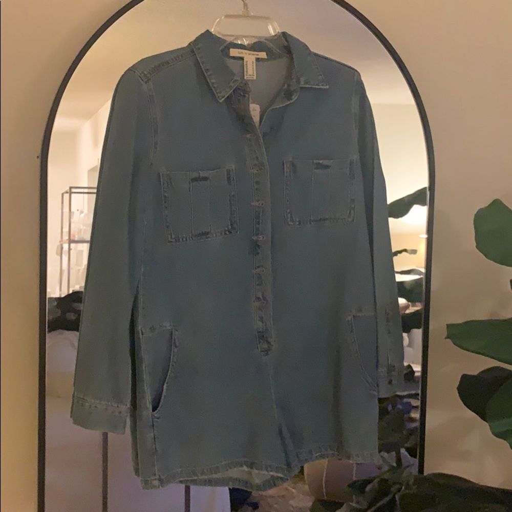 NWT. Forever 21 x Life In Progress Denim Romper